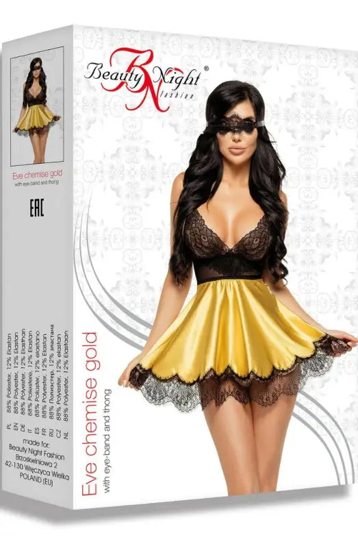 Experience Elegance with Beauty Night BN6544 Eve Chemise Gold Set
