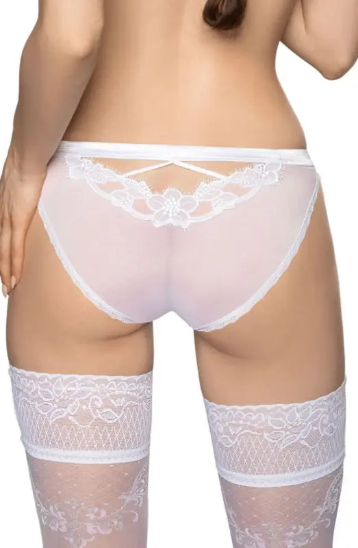 Experience Elegance with Roza Malani White Soft Tulle Briefs