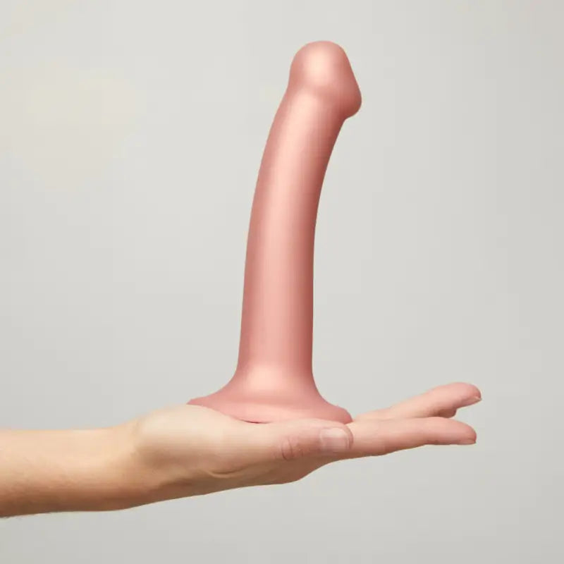 Strap On Me - Mono Density Dildo Metallic Vieux Rose - M - Shine