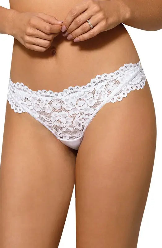 Experience Elegance with the Roza Newia White Thong