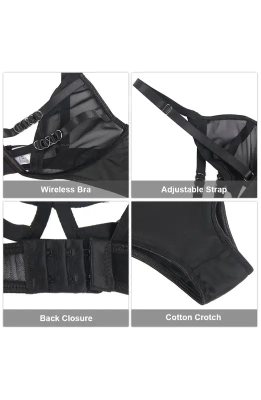 Experience Elegance with the YesX YX833 Black Bra Set
