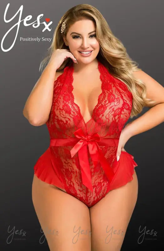 Experience Elegance with the YesX YX856Q Hot Red Teddy for Confident Women