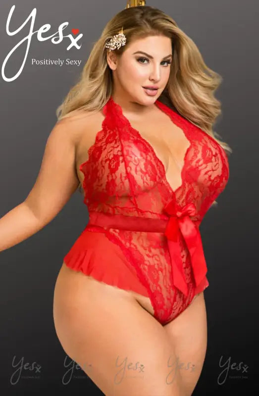 Experience Elegance with the YesX YX856Q Hot Red Teddy for Confident Women