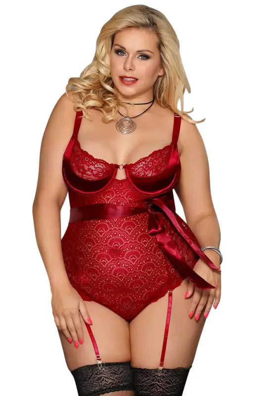 Experience Elegance with the YesX YX951Q Red Stunning Lace Body