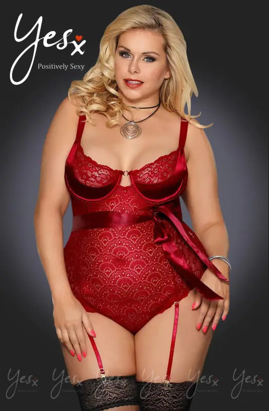 Experience Elegance with the YesX YX951Q Red Stunning Lace Body