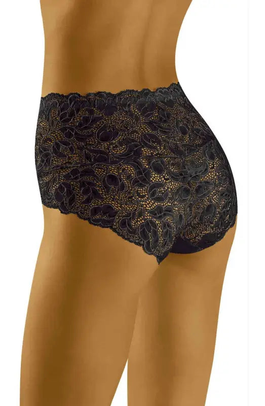 Experience Elegance with Wolbar Teri Black Floral Lace Briefs