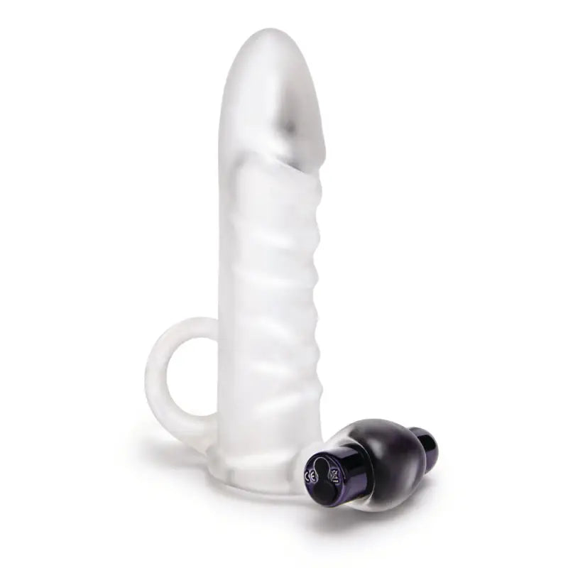 Experience Enhanced Pleasure with Clear Penis Vibrating Inch Extender