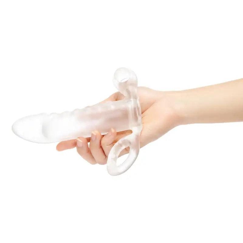 Experience Enhanced Pleasure with Clear Penis Vibrating Inch Extender