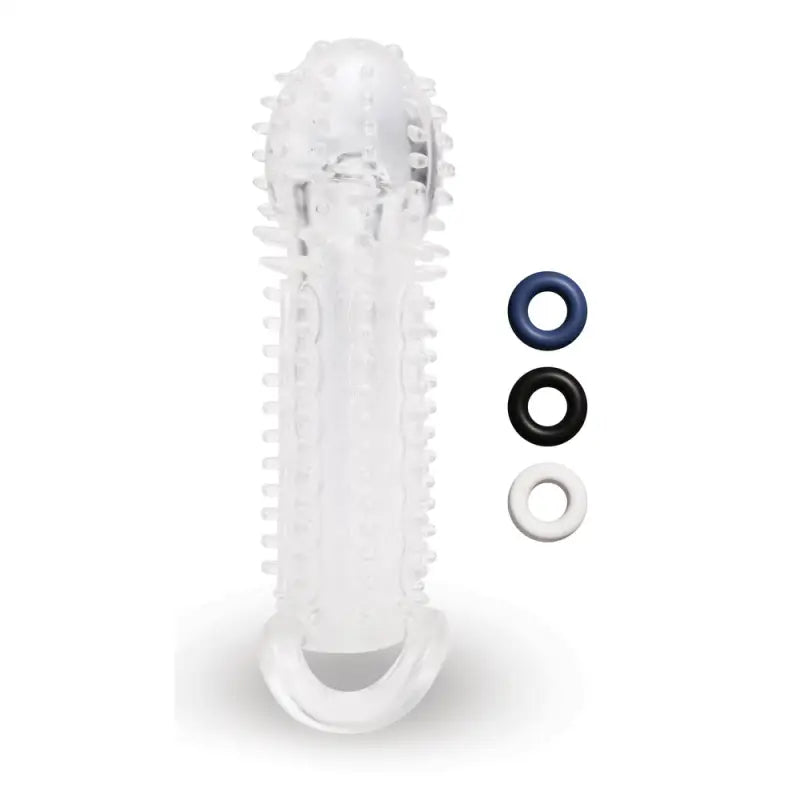 Experience Enhanced Pleasure with the Clear Textured Penis Extender
