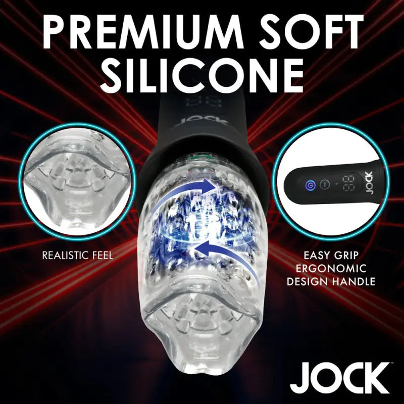 Experience Jock Spinning Thrusting Vibrating Masturbator Pleasure