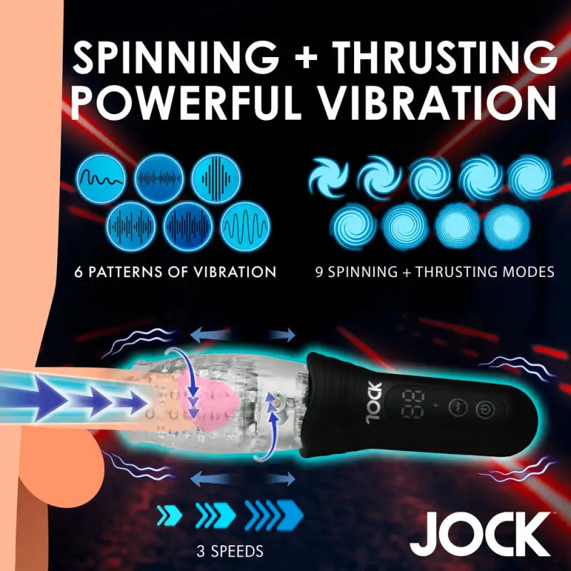 Experience Jock Spinning Thrusting Vibrating Masturbator Pleasure