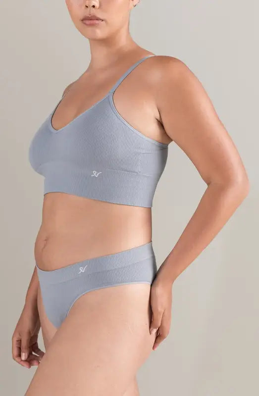 Experience Luxury in TENCEL™ High Leg Briefs in Storm Grey