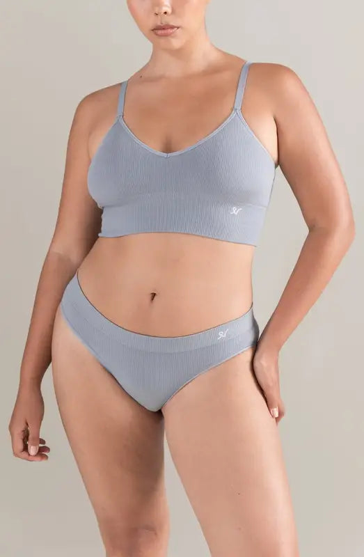 Experience Luxury in TENCEL™ High Leg Briefs in Storm Grey