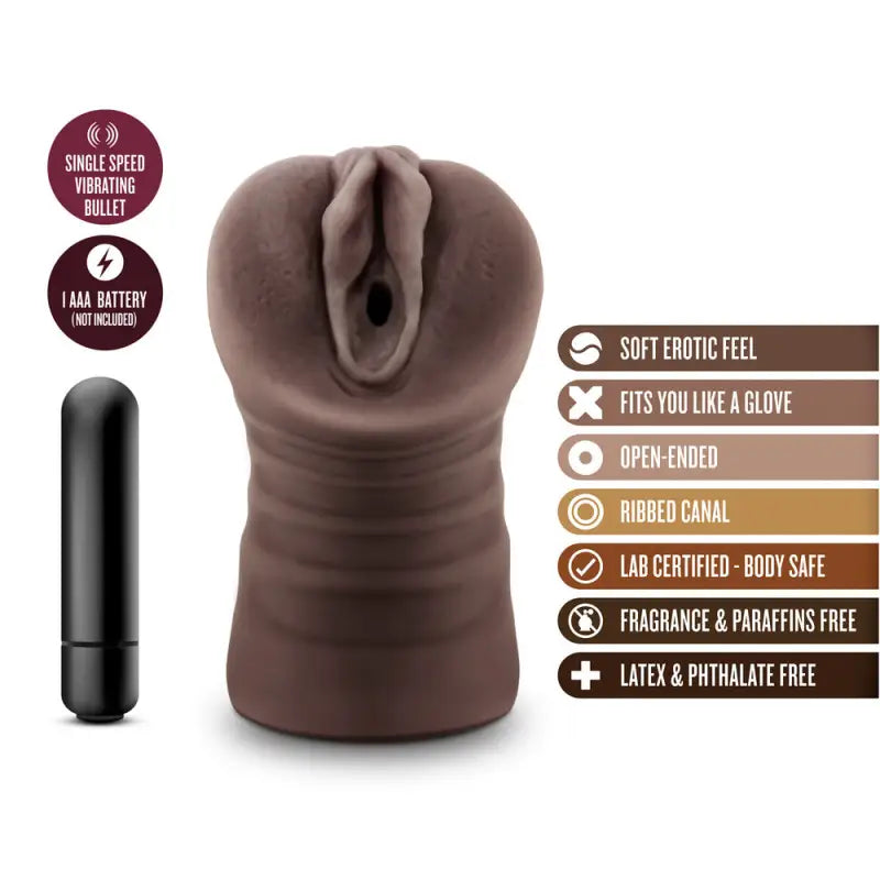 Experience Pleasure with Hot Chocolate Brianna Vagina Vibrating Stroker