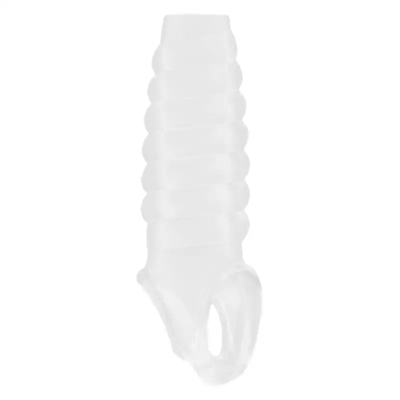Experience Pleasure with the Dong Sleeve Transparent Featuring a Ball Strap