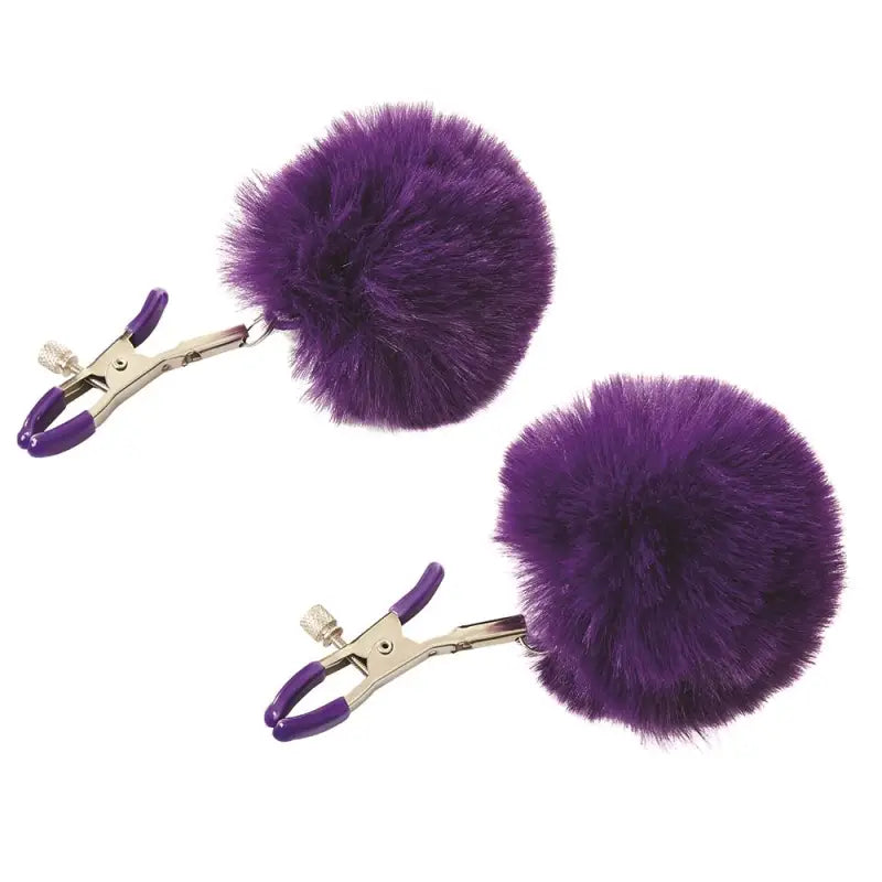Sincerely Fur Nipple Clips - Purple