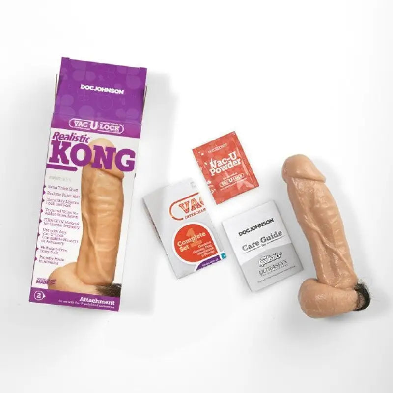Experience the Thrill with VacULock Kong Realistic Dildo Attachment