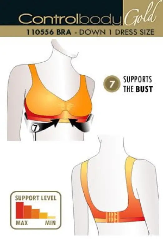 Experience Timeless Elegance with the Medium Support Bra’s Wide Straps Control