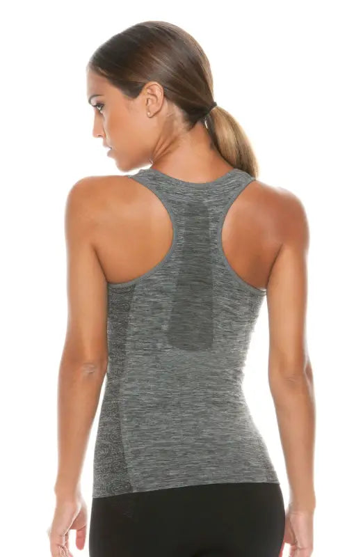 Experience Ultimate Comfort with the Melange Grey Sporty Tank and Bra
