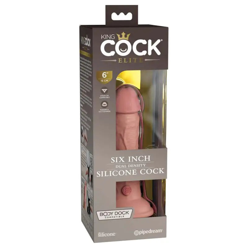 Experience Ultimate Pleasure with King Cock Elite Dual Density Dildo Caramel
