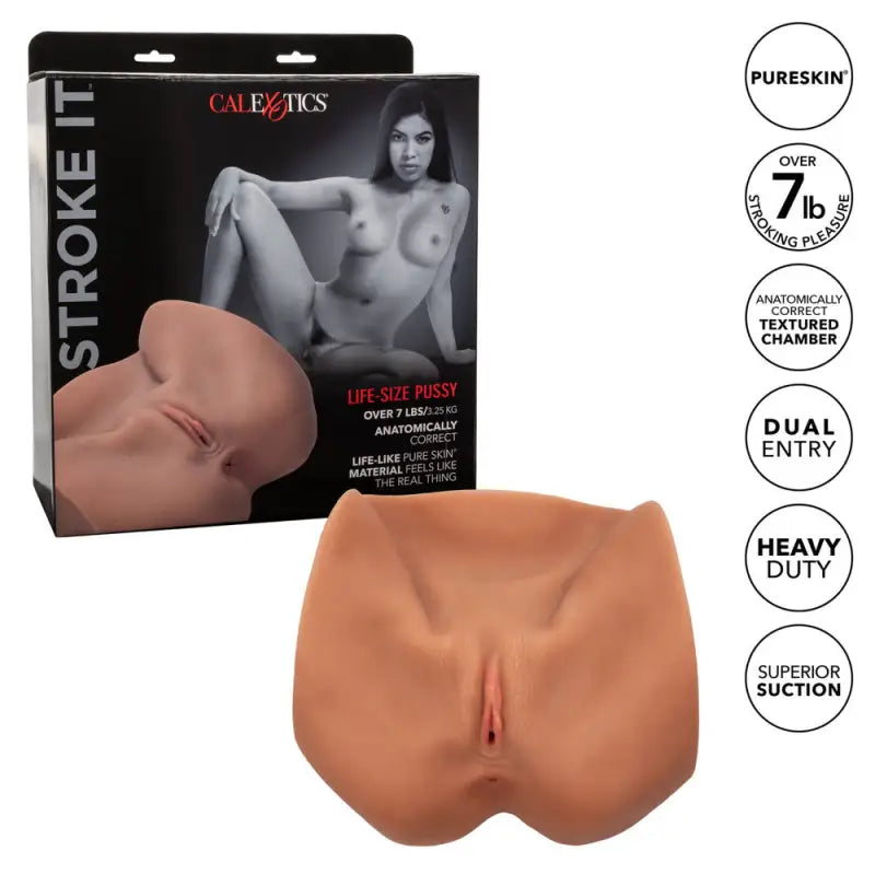 Experience Ultimate Pleasure with Life Size Pussy Flesh Brown