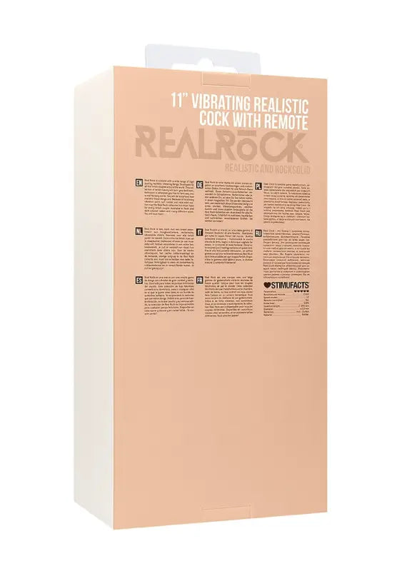 Real Rock - Vibrating Cock & Balls 11 inches - Skin