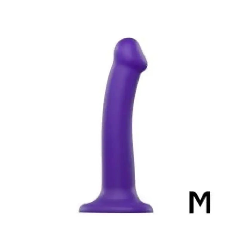 Strap On Me - Semi-Realistic Dual Density Bendable Dildo Purple - M