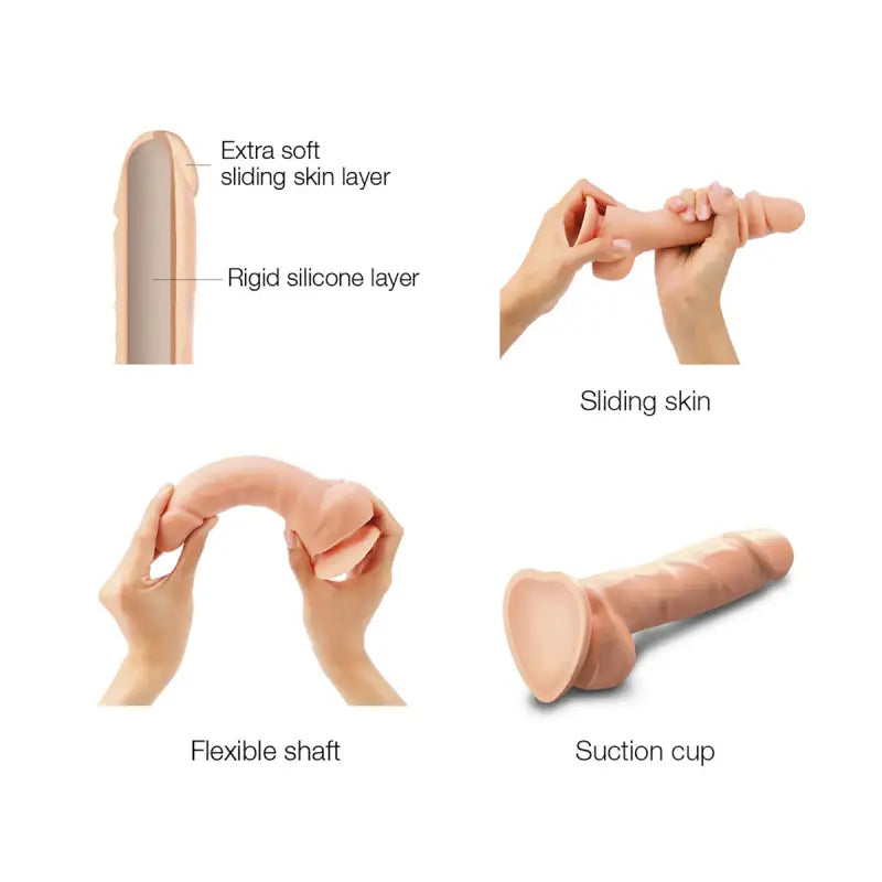 Strap On Me - Sliding Skin Realistic Dildo Vanilla XXL