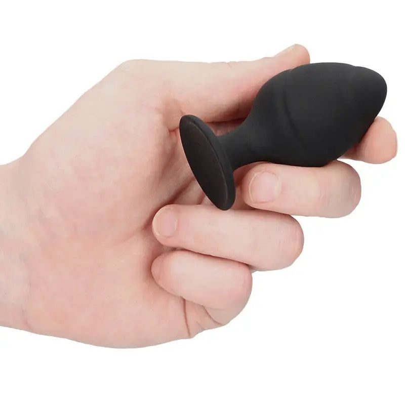 Explore the Ouch Silicone Swirled Butt Plug Set Black for Ultimate Pleasure