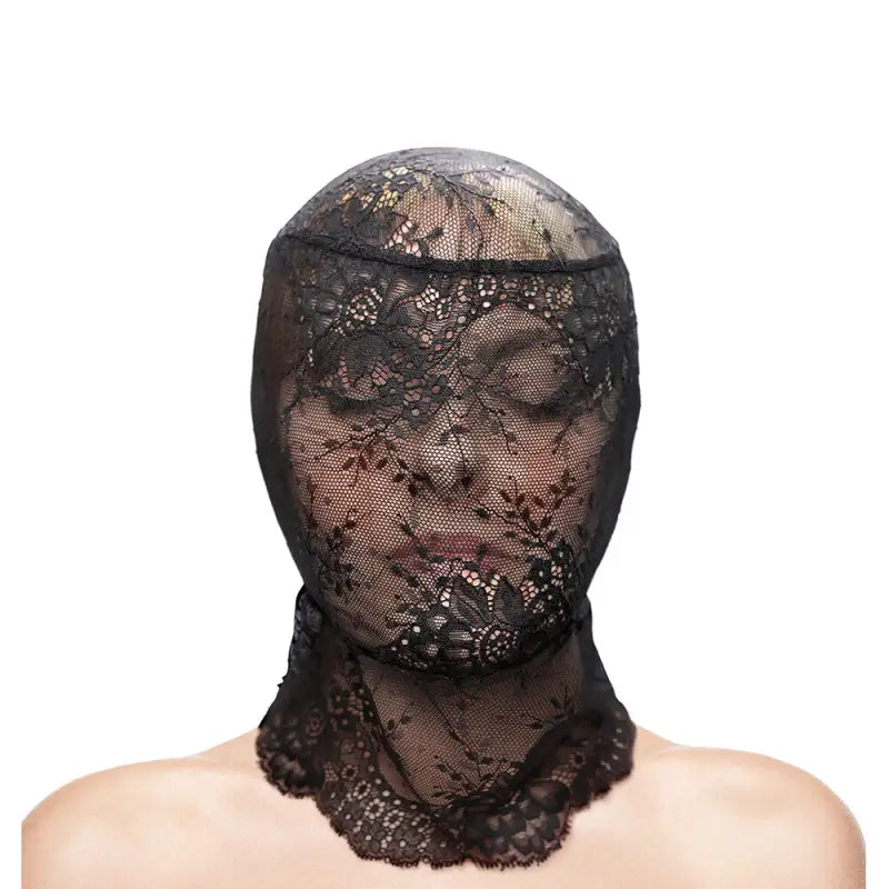 Fetish and Fashion Lace Hood for Submissive Play and Elegance