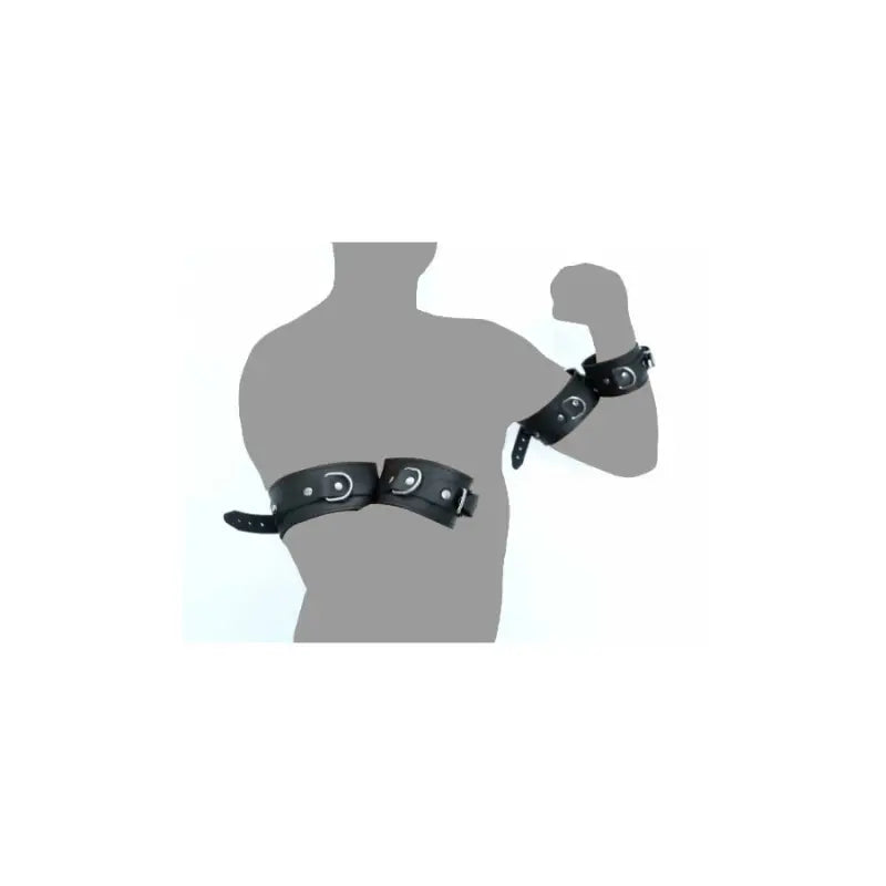 Forearm Leather Shackles in Genuine Cowhide Leather for Bondage Gear