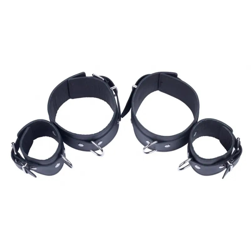 Forearm Leather Shackles in Genuine Cowhide Leather for Bondage Gear