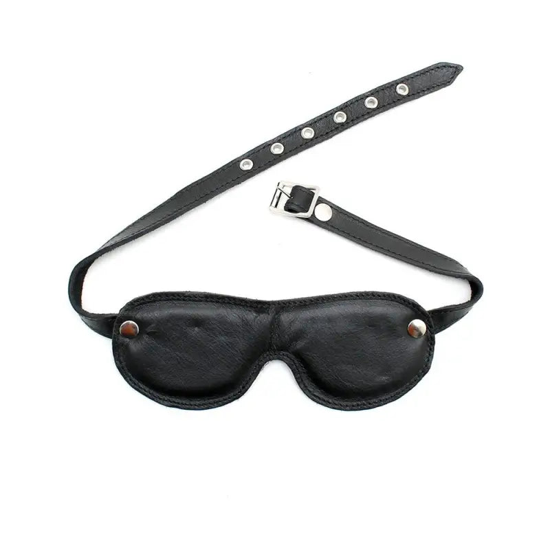 Genuine Leather Cushioned Blindfold for Enhanced Sensory Experience