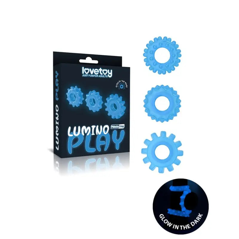 Ignite Desire with Lovetoy Glow Lumino Play Cock Rings Set