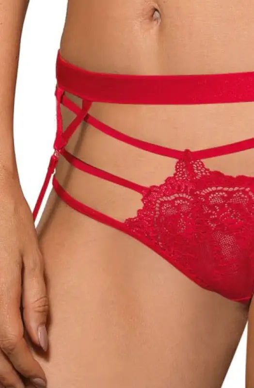 Ignite Passion with the Roza Cyria Red Suspender Belt