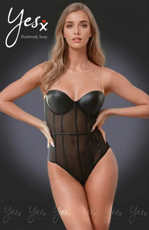 Ignite Passion with the YesX YX988 Bodysuit Black for Ultimate Confidence