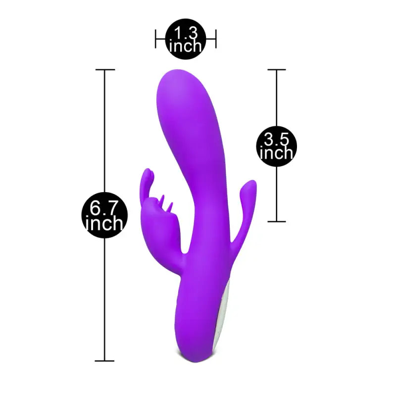 Indulge in Bliss with the Double Bunny 12 Speed Silicone Vibe Purple