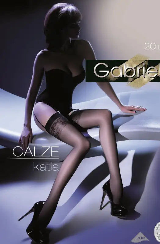 Indulge in Elegance with Gabriella Katia Black Stockings