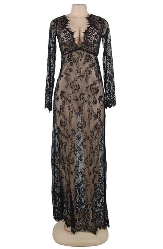 Indulge in Elegance with YesX YX826 Long Gown and Thong Set