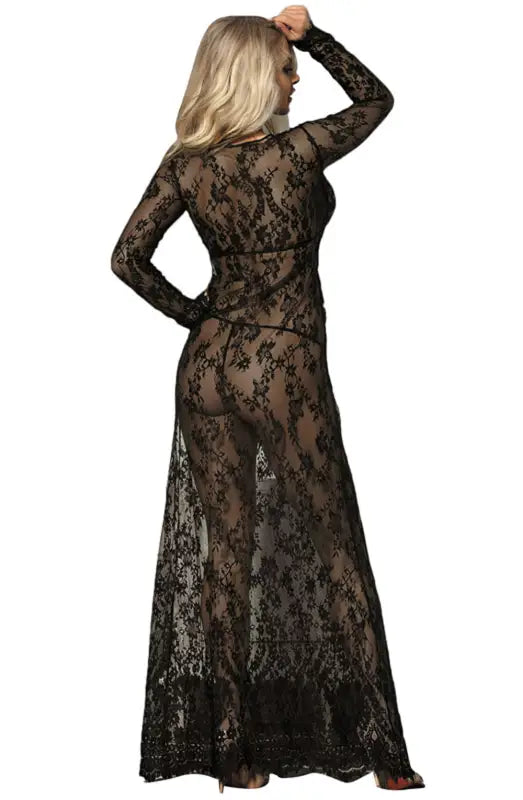 Indulge in Elegance with YesX YX826 Long Gown and Thong Set