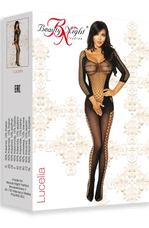 Indulge in Luxury with Beauty Night BN6589 Black Bodystocking - One Size (S-L)