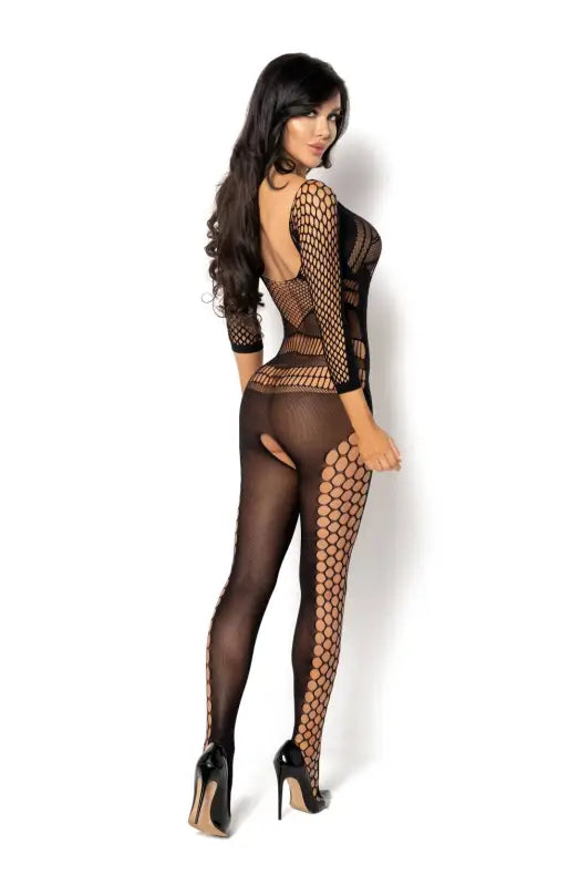 Indulge in Luxury with Beauty Night BN6589 Black Bodystocking - One Size (S-L)
