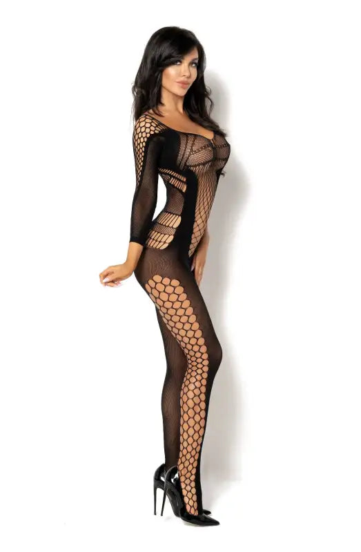 Indulge in Luxury with Beauty Night BN6589 Black Bodystocking - One Size (S-L)
