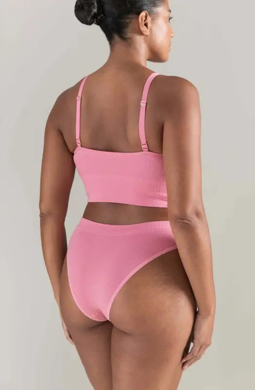 Indulge in Luxury with TENCEL™ High Leg Brief in Rose Pink