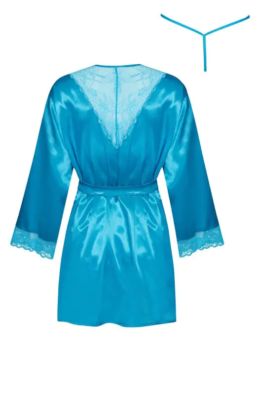 Indulge in Luxury with the Beauty Night BN6671 Sherie Peignoir Turquoise - One Size (S-L)