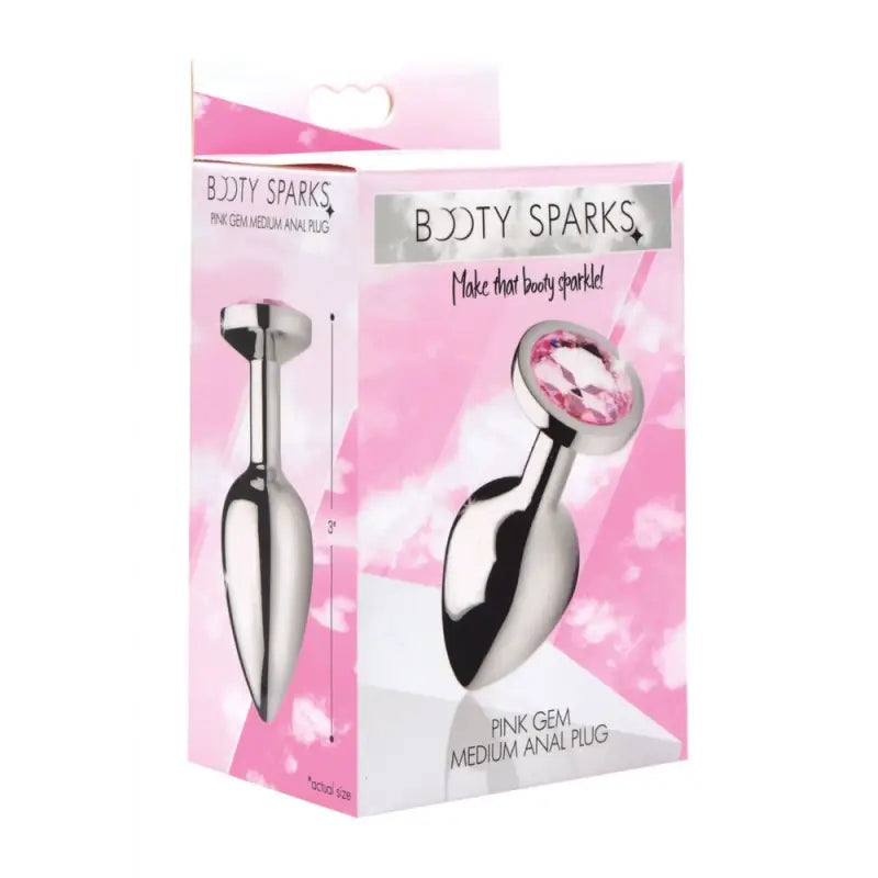Indulge in Pleasure with the Booty Sparks Pink Gem Medium Anal Plug