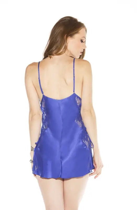 Indulge in the Elegance of a Beautifully Elegant Chemise with Lace Accents