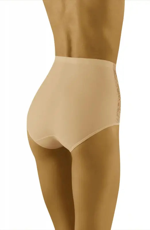 Indulge in Wolbar Eleganta Beige with Embroidered Floral Lace Elegance