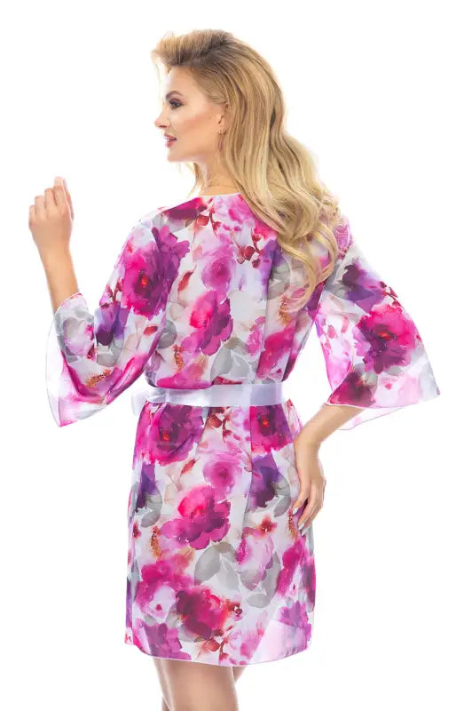 Irall Erotic Hoshiko Beautiful Dressing Gown with Stunning Feminine Floral Design - Large
