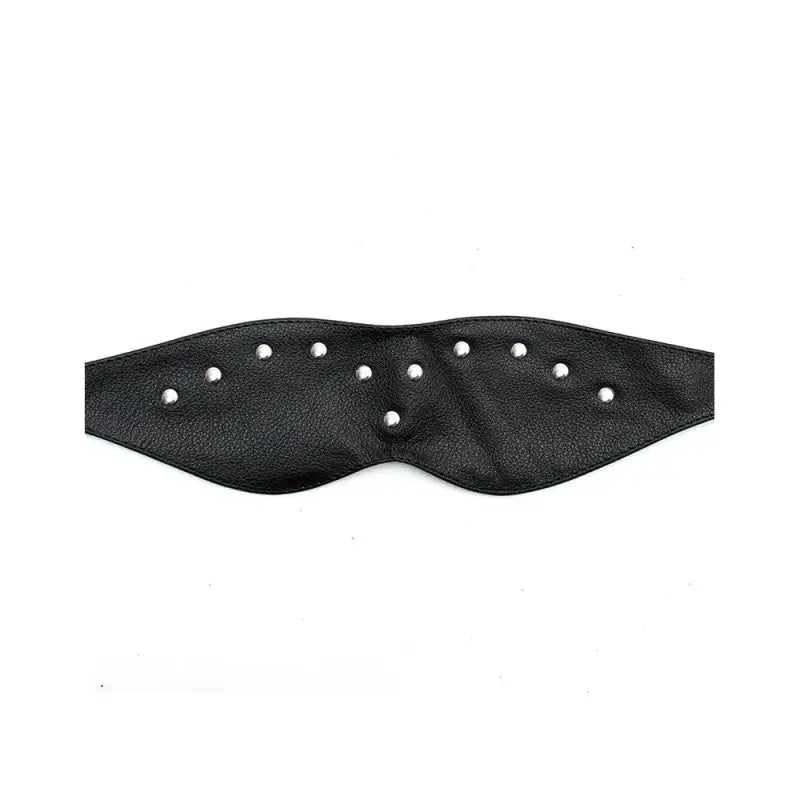 Leather Blindfold Mask with Rivets and Adjustable Buckle